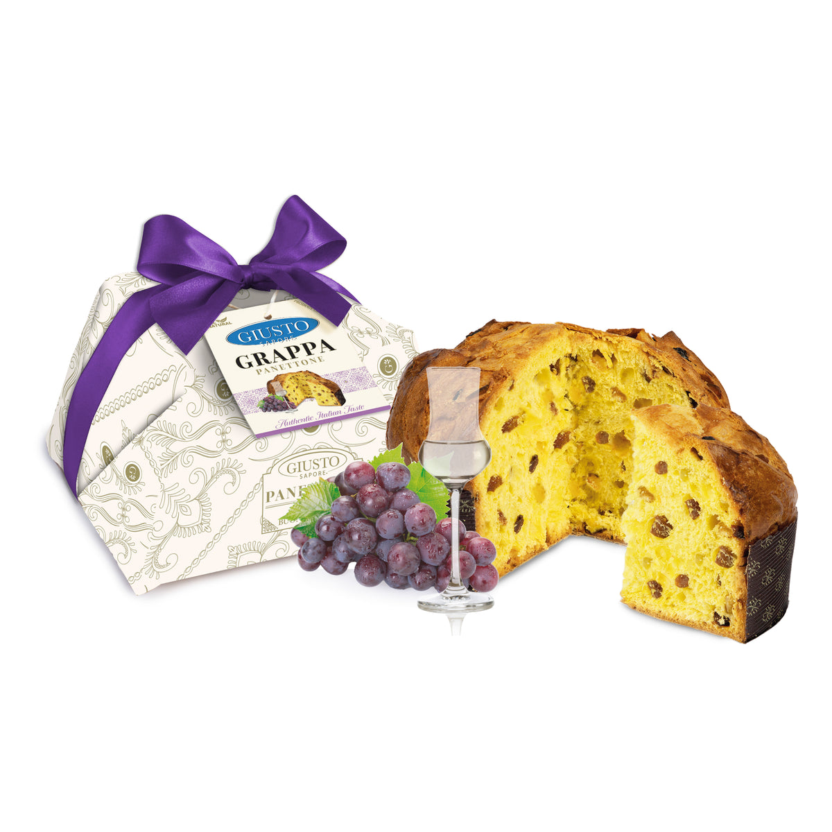 Galup Italian Panettone with Grape Essence and PGI Hazelnut Frosting,  Without Candied Fruit, 1 Kg / 2.2 Lb : : Grocery & Gourmet Food