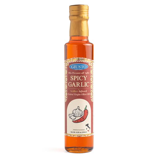 Sicilian Spicy Garlic Infused Olive Oil Giusto Sapore